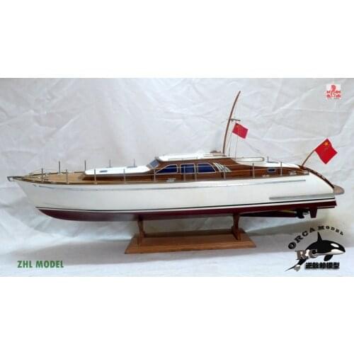 Simulation runabout model ship wood