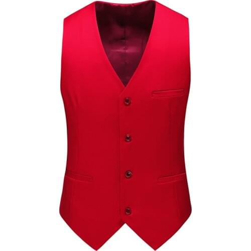Classic Men Suit Waistcoat Slim Fit Vest High Quality Clothing Wedding Team Uniform Groomsman Solid Colors Plus Size gilet male