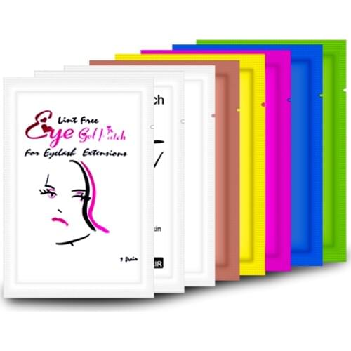 150pairs Eyelash Extension Paper Patches Grafted Eye Stickers 7 Color Eyelash Under Eye Pads Eye Paper Patches Tips Sticker