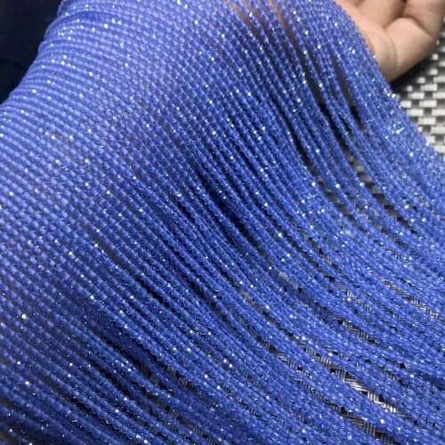 Natural Crystal Fashion Blue stone Football Face Loose Beads DIY Bracelet Necklace Clavicle Chain Anklet Jewelry Accessories