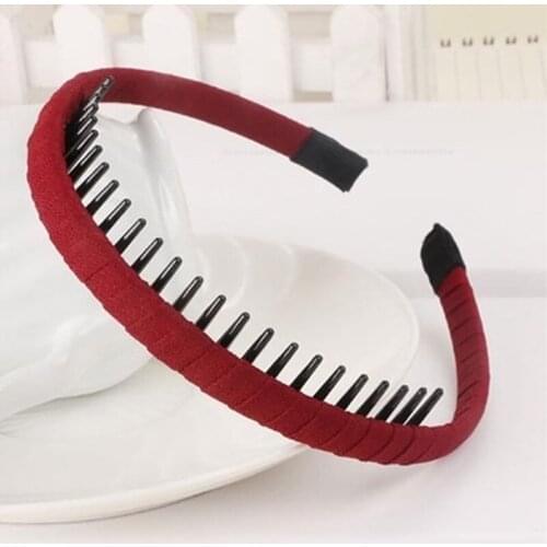 1 Pcs Fashion Simple Hairbands Non-slip Solid Color Hair Hoop Bezel With Teeth Headband for Women Hair Band Hair Accessories