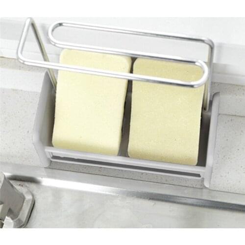 Storage Shelf Sponge Kitchen Draining Sink Box Multifunction Organizer Stands Tidy Utensils Towel Racks Free Punching