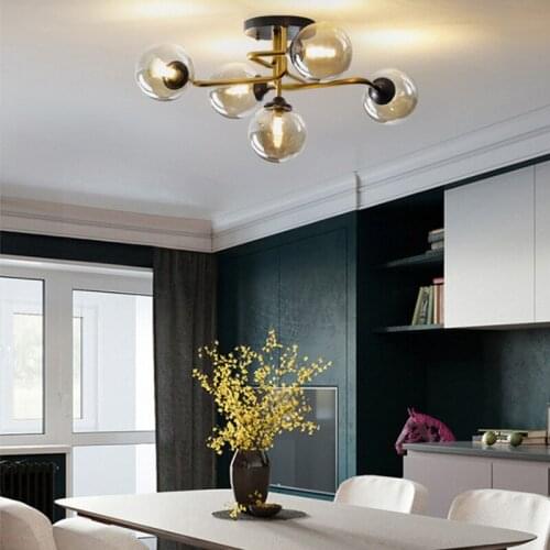 All-Copper Northern European-Style Ceiling Lamp Net Red Lamp in the Living Room Simple Modern Creative Personality Bedroom Room