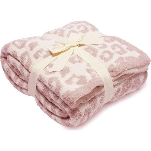 Pink Leopard Fleece Blankets, High-grade Fleece Blankets and Sofa Blankets, Super Soft and Comfortable Lightweight Blanket