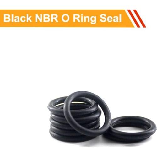 100pcs O Ring Seal 2mm CS Black Rubber O-ring Seal Gasket 26/27/28/30/32/35/40/48mm OD NBR O Ring Gasket Sealing