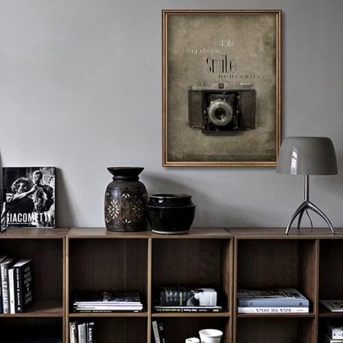 Vintage Camera Canvas Painting Posters Old Machine Wall Art Decor Photography collection Picture Photographers Home Decorations