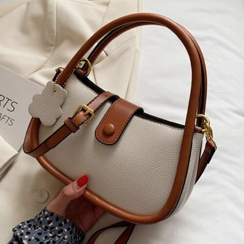 Vintage Square PU Leather Shoulder Crossbody Bags For Women 2021 Womens Designer Small Handbag Female Travel Messenger Bag