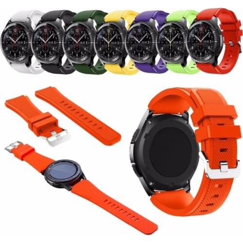 High Quality 8 Colors 20mm Watchbands Silicone Wrist Band Strap For Samsung Gear S3 Classic Frontier Smart Watch