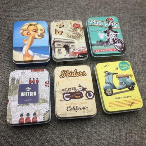 Tin Storage Box Classic Rectangle Boxes Sealed Tobacco Humidor Packing Case Jewlery Cans Coin Organizer Metal Cigarette Case