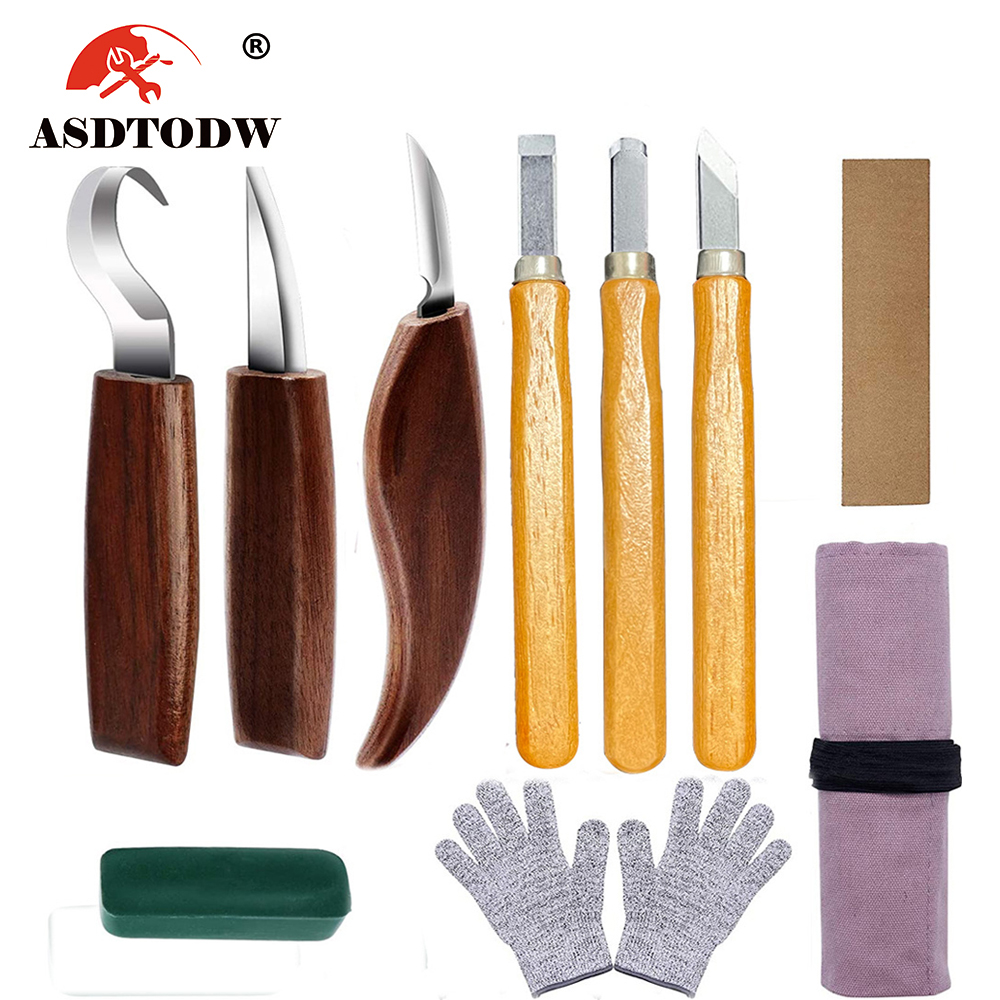 1/3/5/7/910/12pcs Wood Carving Tools Chisel Woodworking Cutter Hand Tool Set Wood Carving Knife DIY Peeling Woodcarving