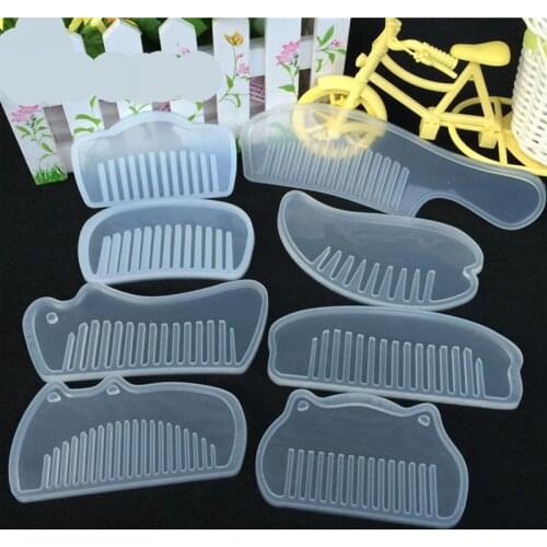 1pcs UV Resin Clear Silicone For Comb Mold For Epoxy Resin With Real Flower Handmade Jewelry Tools Resin Molds For Jewelry