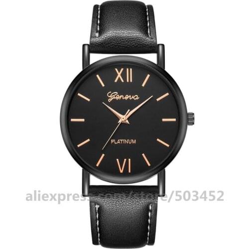 100pcs/lot Geneva 614 Watches Factory Price Watch Strap PU Leather Belt Stud Scale Montre Homme Quartz Watches For Men Women