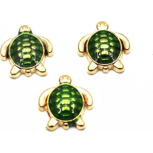 20Pcs/Lot Turtle Alloy Floating Charms Hand-made DIY for Glass Lockets