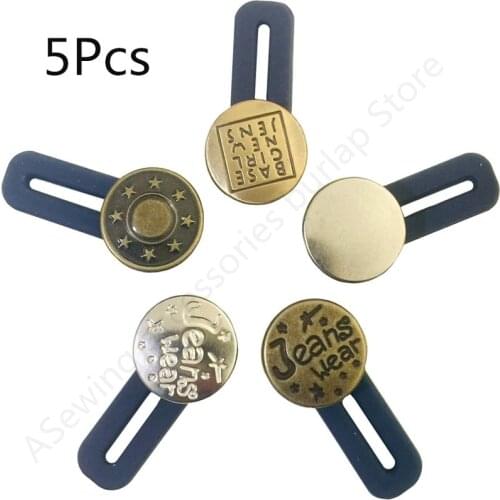 5Pcs Sewing Buttons Adjustable Pants Extender Button Waistband Extender Pants Waist Extender For Jeans Trousers
