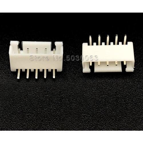 50PCS/Lot XH2.54 5P 5pin XH-5AW Right Angle Pin Header Wire Connector 2.54mm Pitch XH For PCB JST Car XH 2.54MM