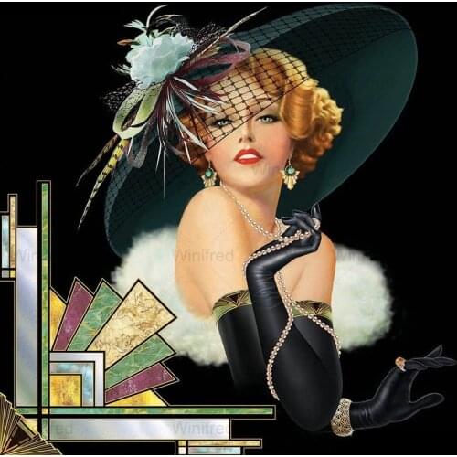 5D DIY Diamond Painting Beautiful Lady Cross Stitch Full Diamond Embroidery Elegant Sexy Woman Mosaic Art Rhinestone Needlework