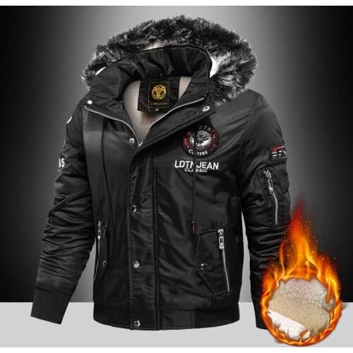 Brand Keep Warm Winter Mens Black Blue Red Padded Jacket Coat Men Thick Down & Parka Coat Oversize Plus Velvet Thick 2021