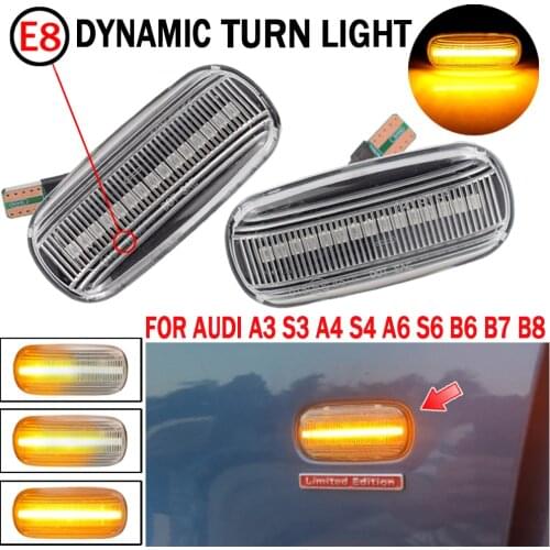 For Audi A3 S3 8P A4 S4 RS4 B6 B7 B8 A6 S6 RS6 C5 C7 Led Dynamic Side Marker Turn Signal Light Sequential Blinker Light Emark