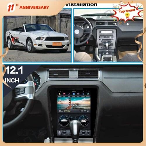 For Ford Mustang 2010 - 2014 Vertical Tesla PX6 12.1 inch Android 9.0 4G+64 GB Car Radio Player Auto GPS Navigation DSP CARPLAY