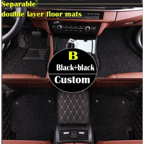 Separable double layer custom car floor mats for Lexus LS 430 460 600H L LS430 LS460 LS460L LS600H LS600HL travel camping