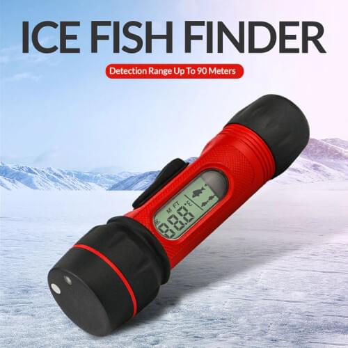 New Portable Fish finder Echo Sounder 0.8-90m Depth Digital Handle Transducer Sensor Sonar Wireless Ice Fishing Fish finder