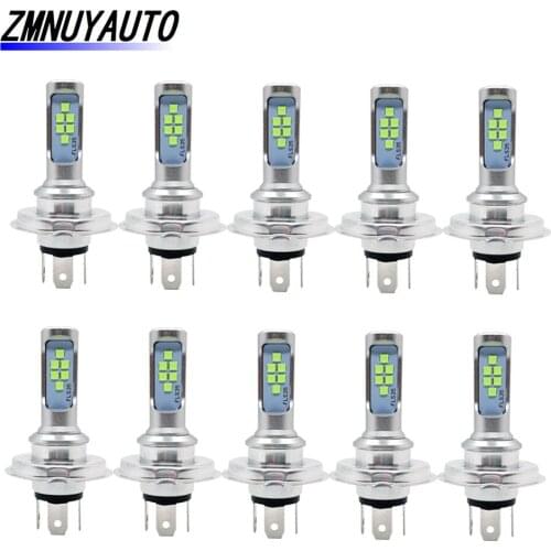 10PCS Motorcycle Headlight LED H4 Moto H6 BA20D Bulb Led P15D H6M Led Motor Scooter HeadLight Fog Lights DRL Lamp 1200LM
