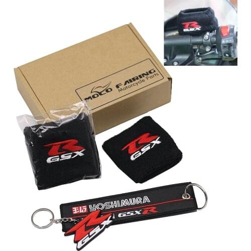 3 Colors Free Key Ring Gift Brake Reservoir Sock GSXR Oil Fluid Tank Cover Sleeve For Suzuki SV1000 GSF1200 DL1000 GSX1400 SV650