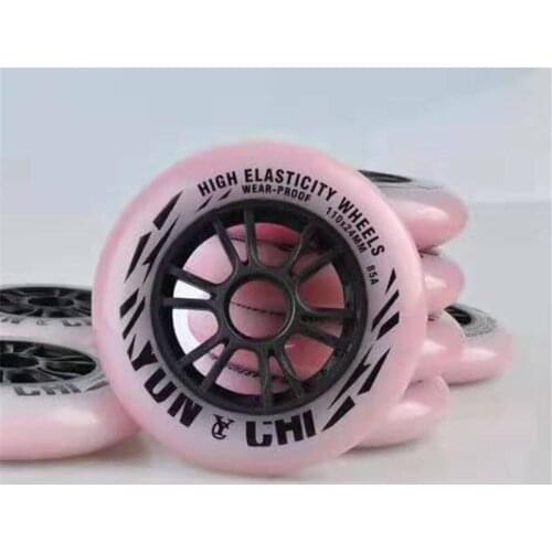 YUNCHI 85A High Elastcity Wheels for Advanced Speed Skating Game 90mm 100mm 110mm 125mm Roller Race Tyre Marathon Track Road