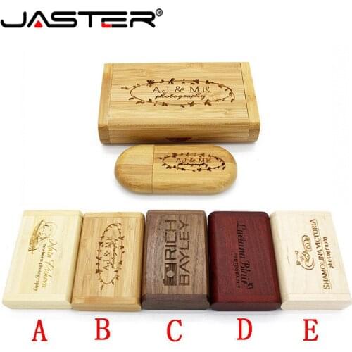 JASTER (purchase 1 free LOGO) wooden USB flash drive 4g 8g 16g 32g 64G USB flash drive memory stick LOGO customer wedding gift