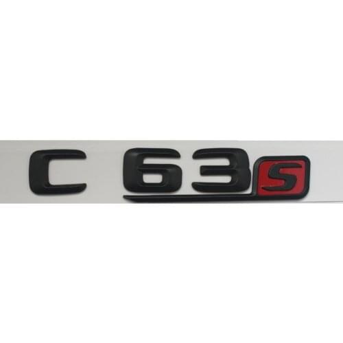Matt Black Red 3D " C63s " Car Trunk Rear Letters Number Badge Emblem Emblems Sticker for Mercedes Benz AMG C Class C63 S AMG