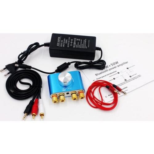 Mini Hifi 50W+50W Stereo Bluetooth Audio Power Amplifier with power adapter