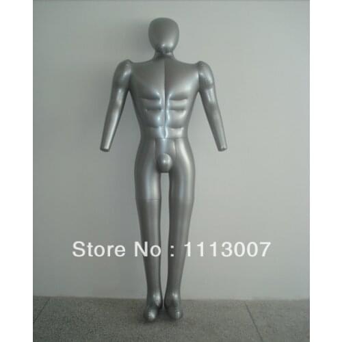 New Male Full Body Hat Uniform Top Pant Inflatable Body Mannequin Dummy Model Display