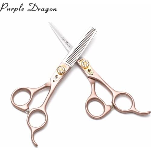 Z9105 5.5" 6" Purple Dragon Stainless Professional Hairdressers Scissors Cutting Shears Thinning Shears Salon Hair Scissors Set