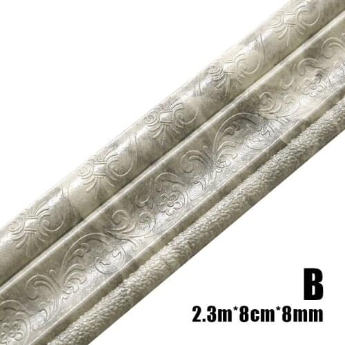 Wall Trim Line Skirting Border 3D Pattern Sticker Decoration Self Adhesive Waterproof Strip HFing