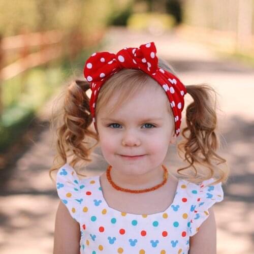 Hot sale baby girl headbands big wide Wave Spot Baby Girls Colorful Hair Head Band Fashion Bows Wrap Party Accessories For Baby