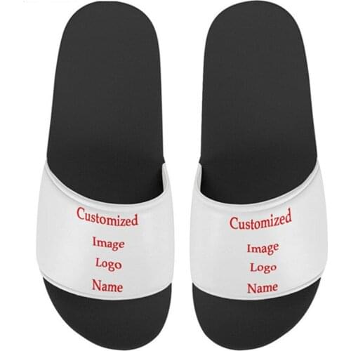 Nopersonality Custom Images or Logo Women Summer Slippers Flat Non-slip Beach Slippers Woman House Flip Flops Rubber Beach Shoes