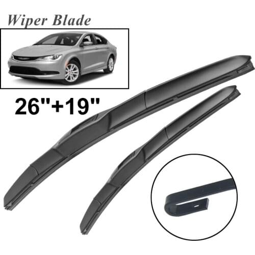 Okowiper RHD & LHD Front Wiper Blades For Chrysler 200 2016 - 2018 Windshield Windscreen Front Window 26"+19"