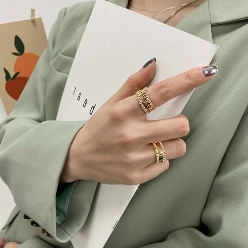 TARCLIY Rings With Cubic Zirkonia For Women