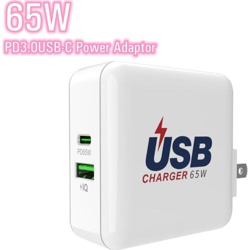 65W USB C Fast Charger QC 3.0 Type C PD 65W USB Desktop Adapter For Macbook Pro iPhone Xiaomi Power Adaptor Tablet Laptop