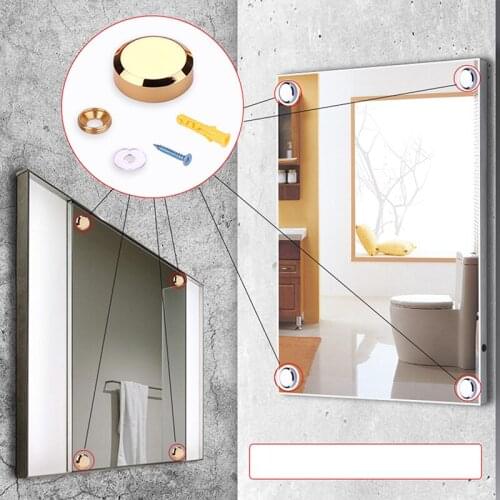 Mirror Fasteners Screws Decorative Cap Nail Advertising Glass Screw Stainless Steel Cover Brass Washer