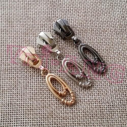 20pcs/lot, Quality Double Oval Shape 5# Zipper Sliders for Garment Decoration
