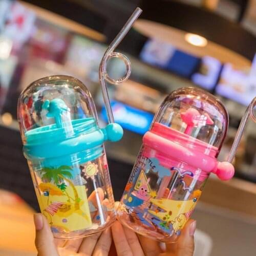 250ml Portable Baby Feeding Cups with Straw Water Bottle Dolphin Drinking Kettle Healthy Kids Water Spray Cup Cartoon Whale 2