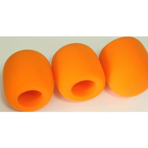3pcs orange Microphone Windshield Wind Shield Sponge Foam Cover (pack of three)