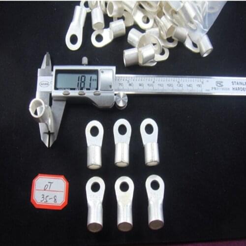 5pcs brass round bare end cold pressed O-type terminal wire nose thickness 1.8mm OT35-6 OT35-8 OT35-10 OT35-12