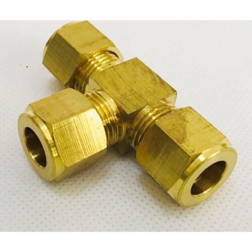 9.52mm three-way connector, mist cooling system pipe connector, brass quick connector connector