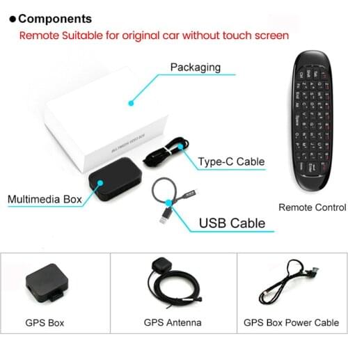 New Version 4+32G Carplay Ai Box Android Box Car Multimedia Player Wireless Mirror Link for Apple Carplay Android Auto Tv Box