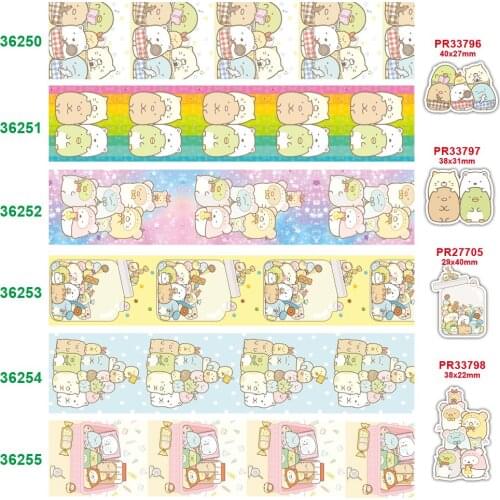 Free shipping characters printed grosgrain ribbon 36250