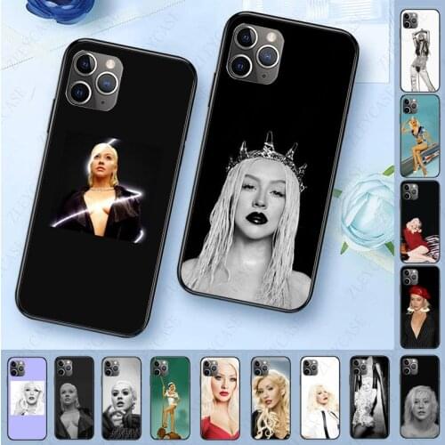 Transparent Soft silicone Phone Case For iphone 11 11pro max 5s SE 6s 7 8plus x xs xr xsmax case Mobile Cases Christina Aguilera