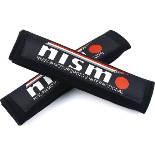 1Pair JDM Style Black/Red Cotton Auto Seat Belt Cover Shoulder Strap Pads for 180SX 240SX 350Z 370Z G35 G37 GTR Silvia Skyline