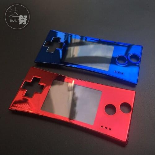Black Silver For GameBoy Micro Replacement Front Faceplate Cover for GBM GameBoy Micro System Front Case